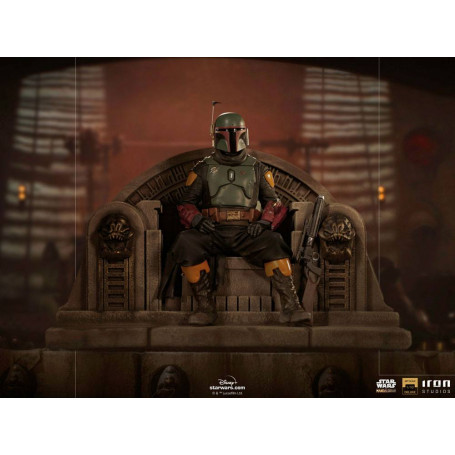 IRON STUDIOS - The Mandalorian - Deluxe Art Scale Boba Fett on Throne 1/10 - The Mandalorian