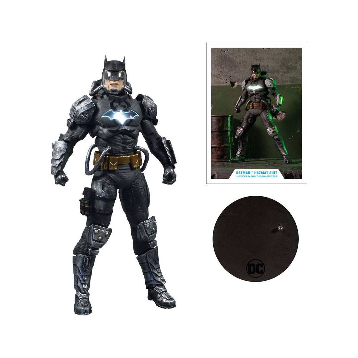 Mc Farlane - DC Multiverse - Batman Hazmat Suit Gold Label Light Up Batman Symbol - 1/12
