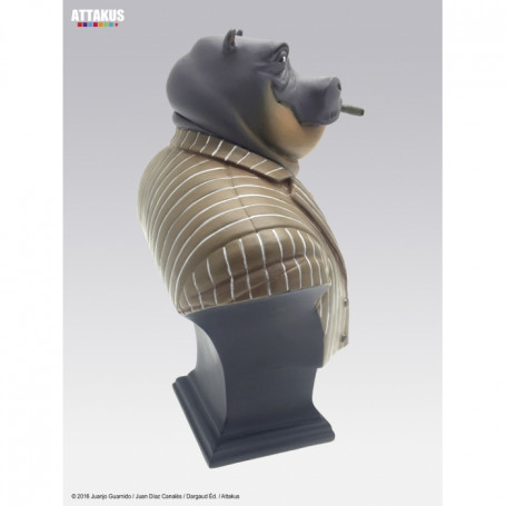 BlackSad Bust Ted Leeman the hippo