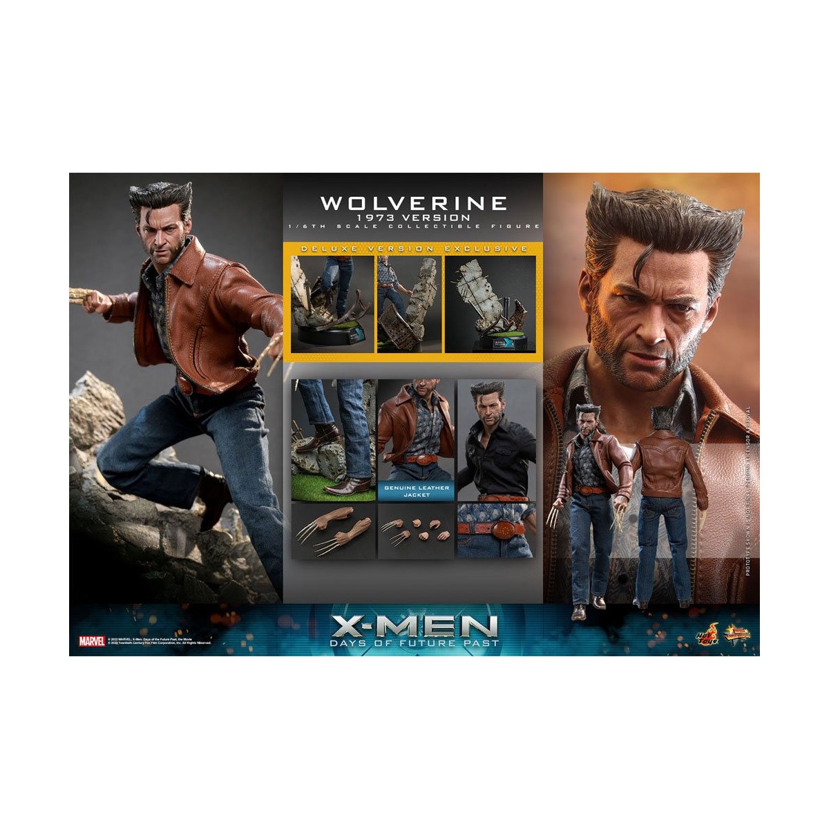 Hot Toys - Wolverine (1973 Version) Deluxe Version - X-Men Days of Future Past Movie Masterpiece Figure 1/6