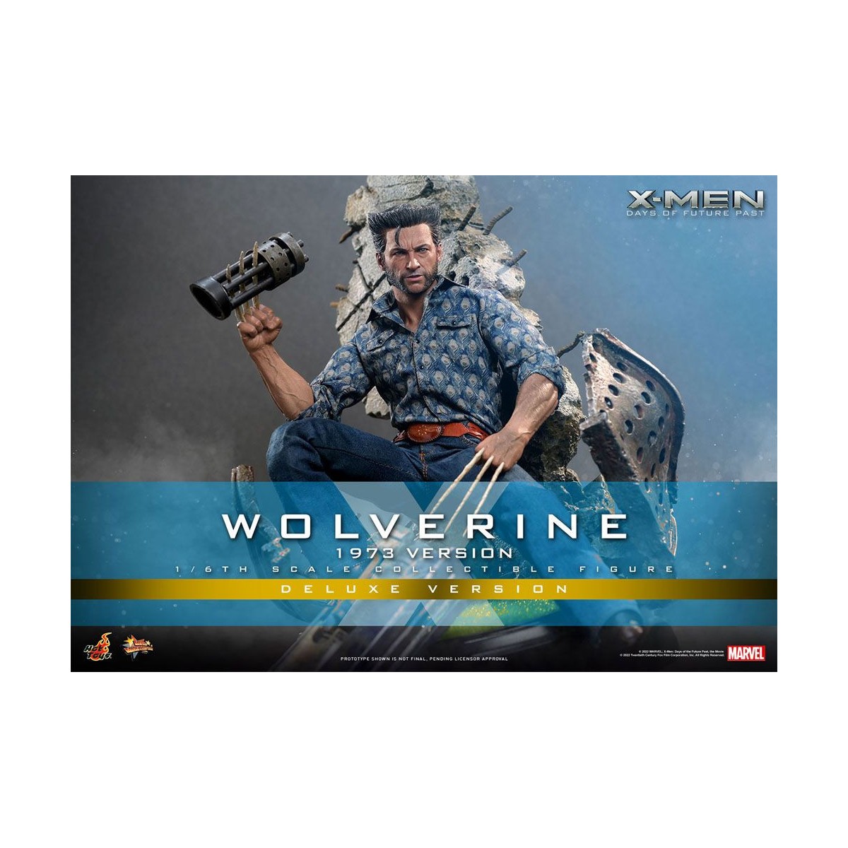Hot Toys - Wolverine (1973 Version) Deluxe Version - X-Men Days of Future Past Movie Masterpiece Figure 1/6