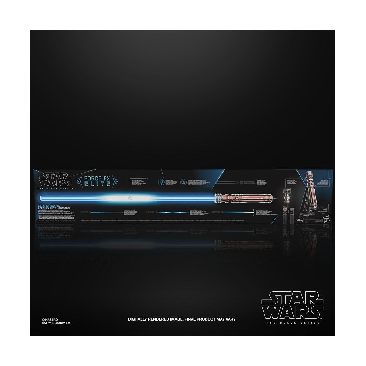 Hasbro - Leia Organa Force Fx Lightsaber - Black Serie Replica Elite