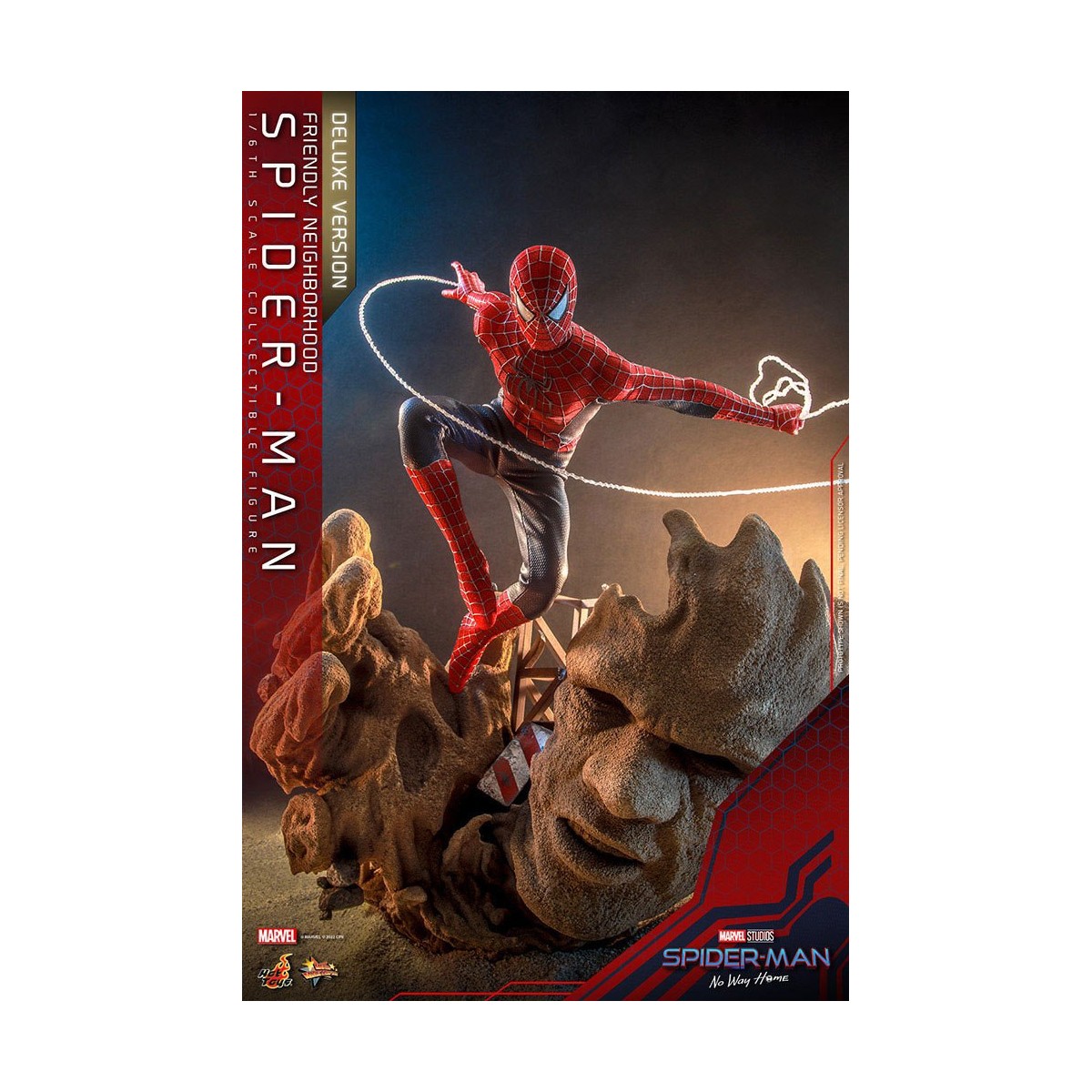 Hot Toys - Friendly Neighborhood Spider-Man (Deluxe Version) - Marvel's Spider-Man: No Way Home Movie Masterpiece Figure 1/6
