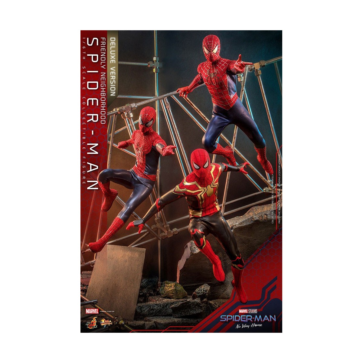 Hot Toys - Friendly Neighborhood Spider-Man (Deluxe Version) - Marvel's Spider-Man: No Way Home Movie Masterpiece Figure 1/6