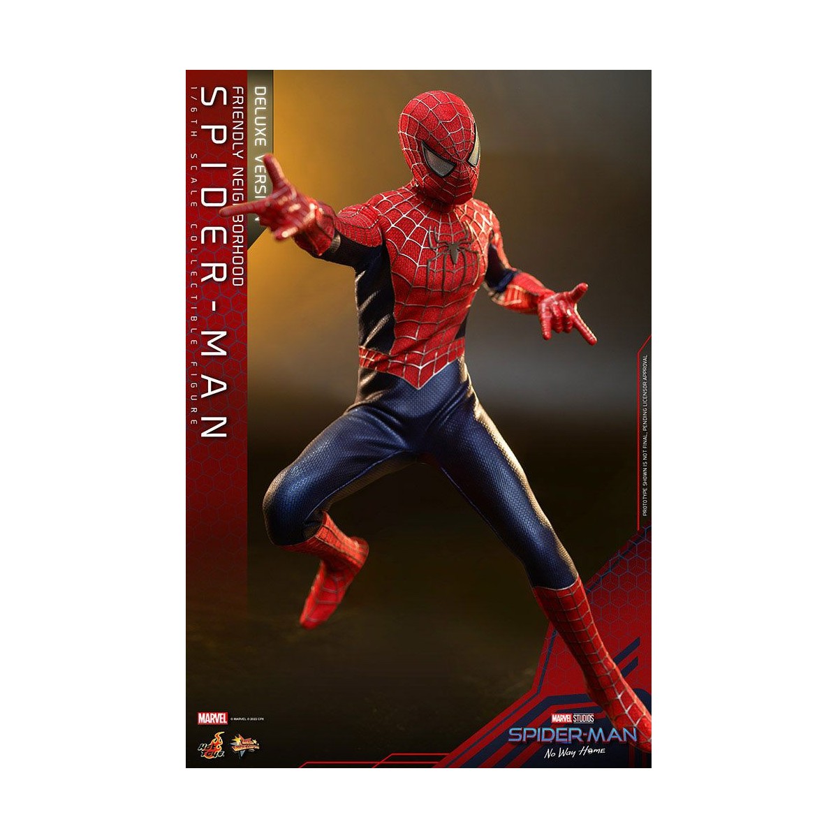 Hot Toys - Friendly Neighborhood Spider-Man (Deluxe Version) - Marvel's Spider-Man: No Way Home Movie Masterpiece Figure 1/6