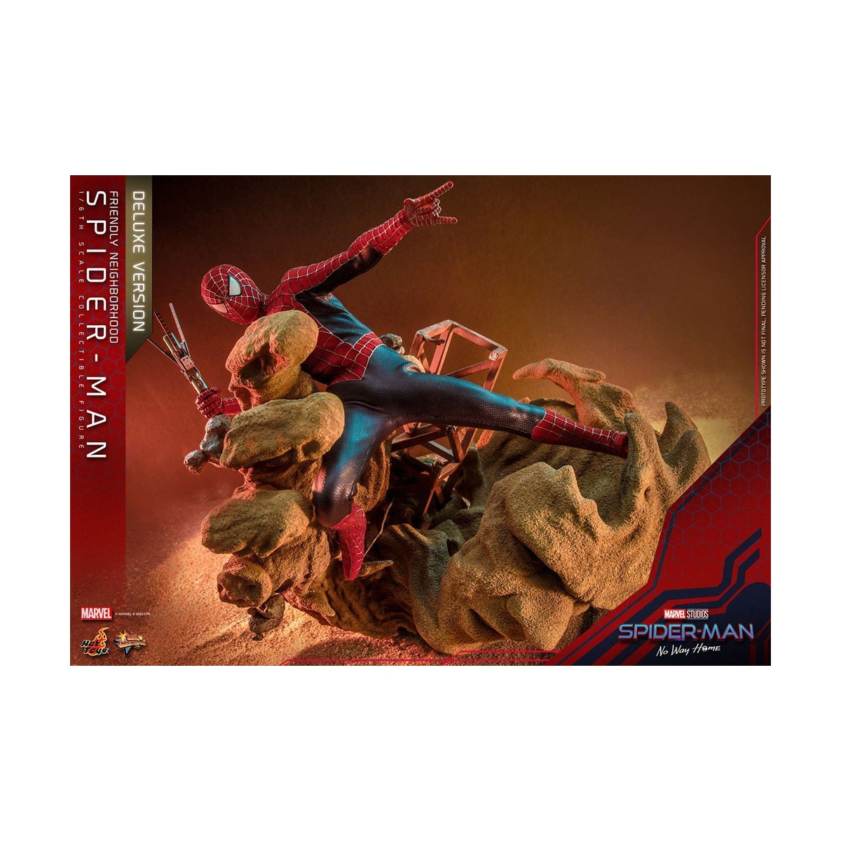 Hot Toys - Friendly Neighborhood Spider-Man (Deluxe Version) - Marvel's Spider-Man: No Way Home Movie Masterpiece Figure 1/6