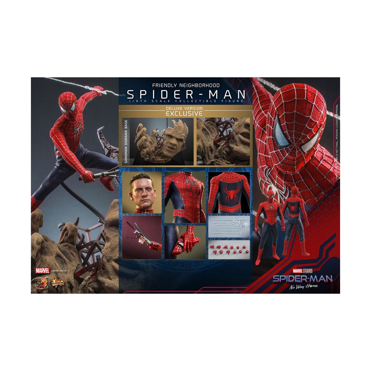 Hot Toys - Friendly Neighborhood Spider-Man (Deluxe Version) - Marvel's Spider-Man: No Way Home Movie Masterpiece Figure 1/6