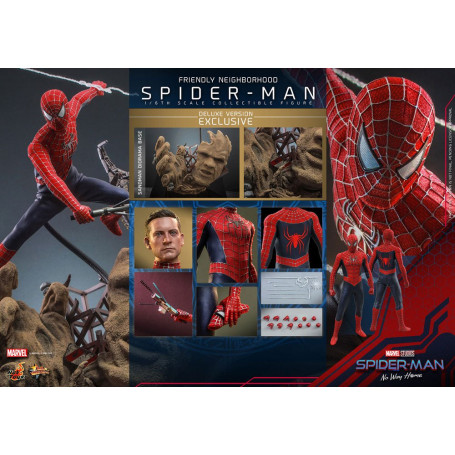 Hot Toys - Friendly Neighborhood Spider-Man (Deluxe Version) - Marvel's Spider-Man: No Way Home Movie Masterpiece Figure 1/6