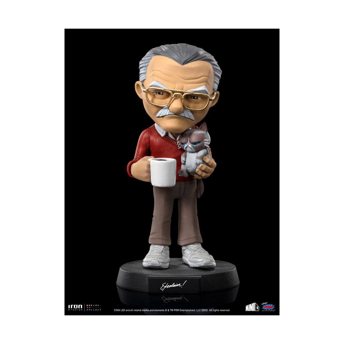 Iron Studios - Stan Lee action figure with Grumpy cat - Mini Co.