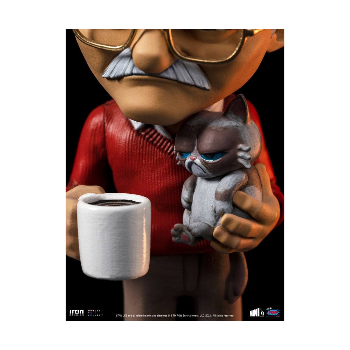 Iron Studios - Stan Lee action figure with Grumpy cat - Mini Co.