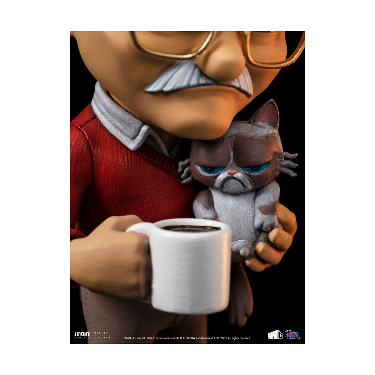 Iron Studios - Stan Lee action figure with Grumpy cat - Mini Co.