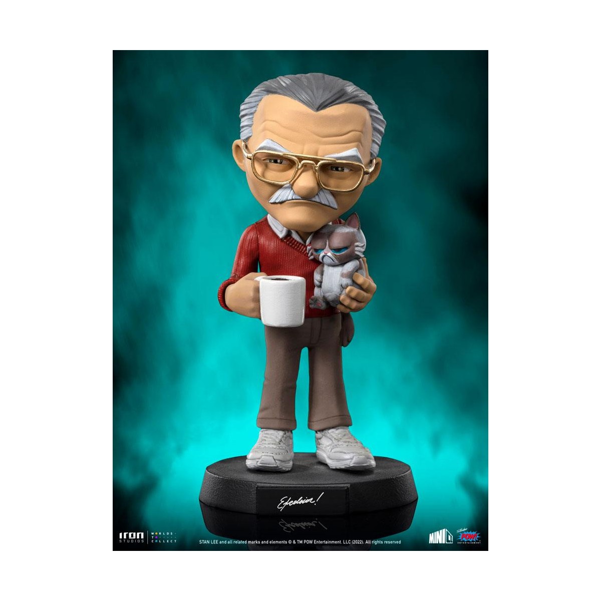 Iron Studios - Stan Lee action figure with Grumpy cat - Mini Co.