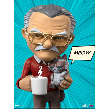 Iron Studios - Stan Lee action figure with Grumpy cat - Mini Co.