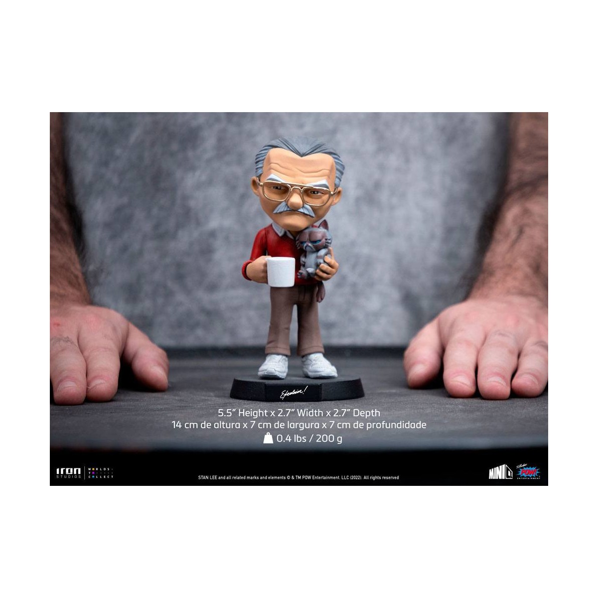Iron Studios - Stan Lee action figure with Grumpy cat - Mini Co.