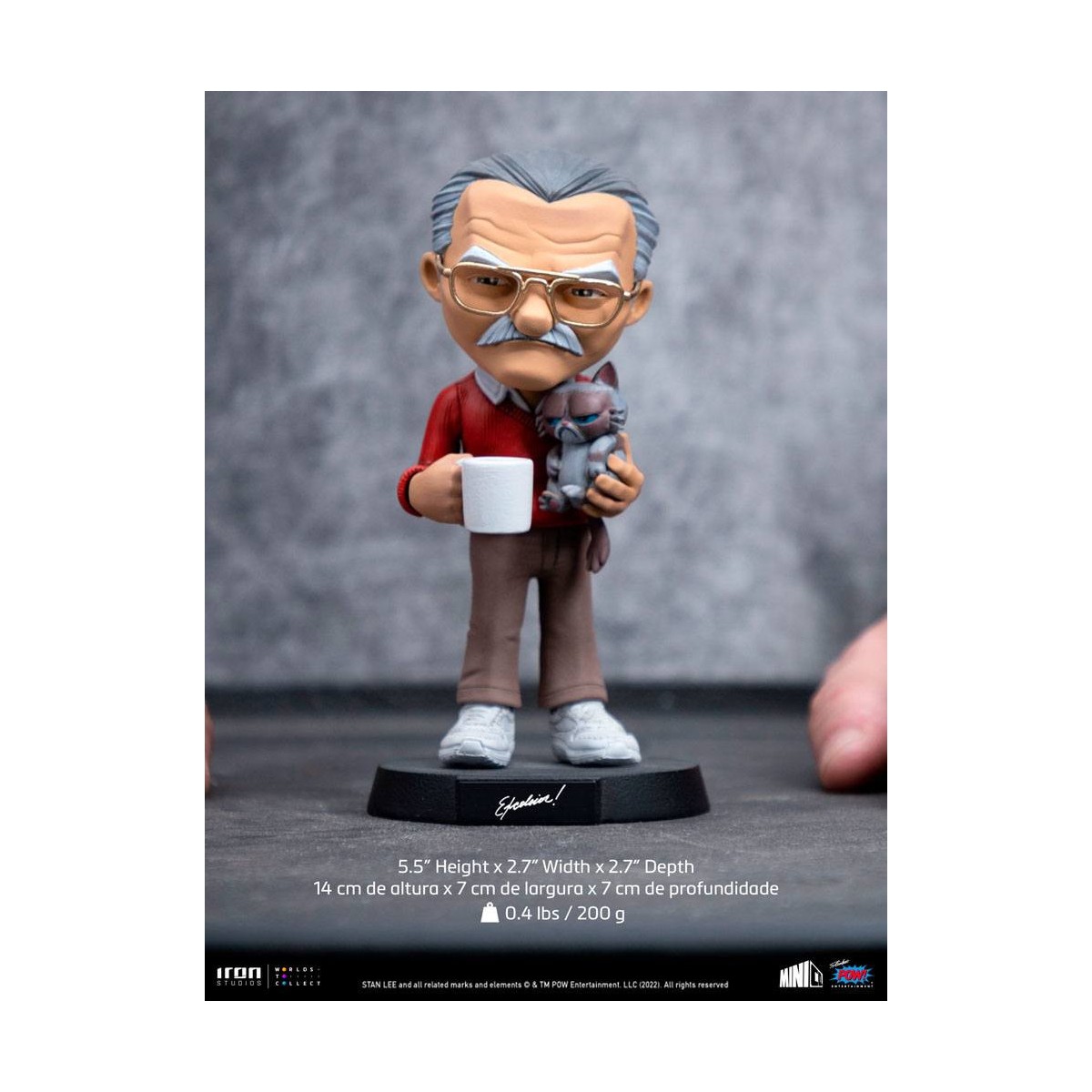 Iron Studios - Stan Lee action figure with Grumpy cat - Mini Co.