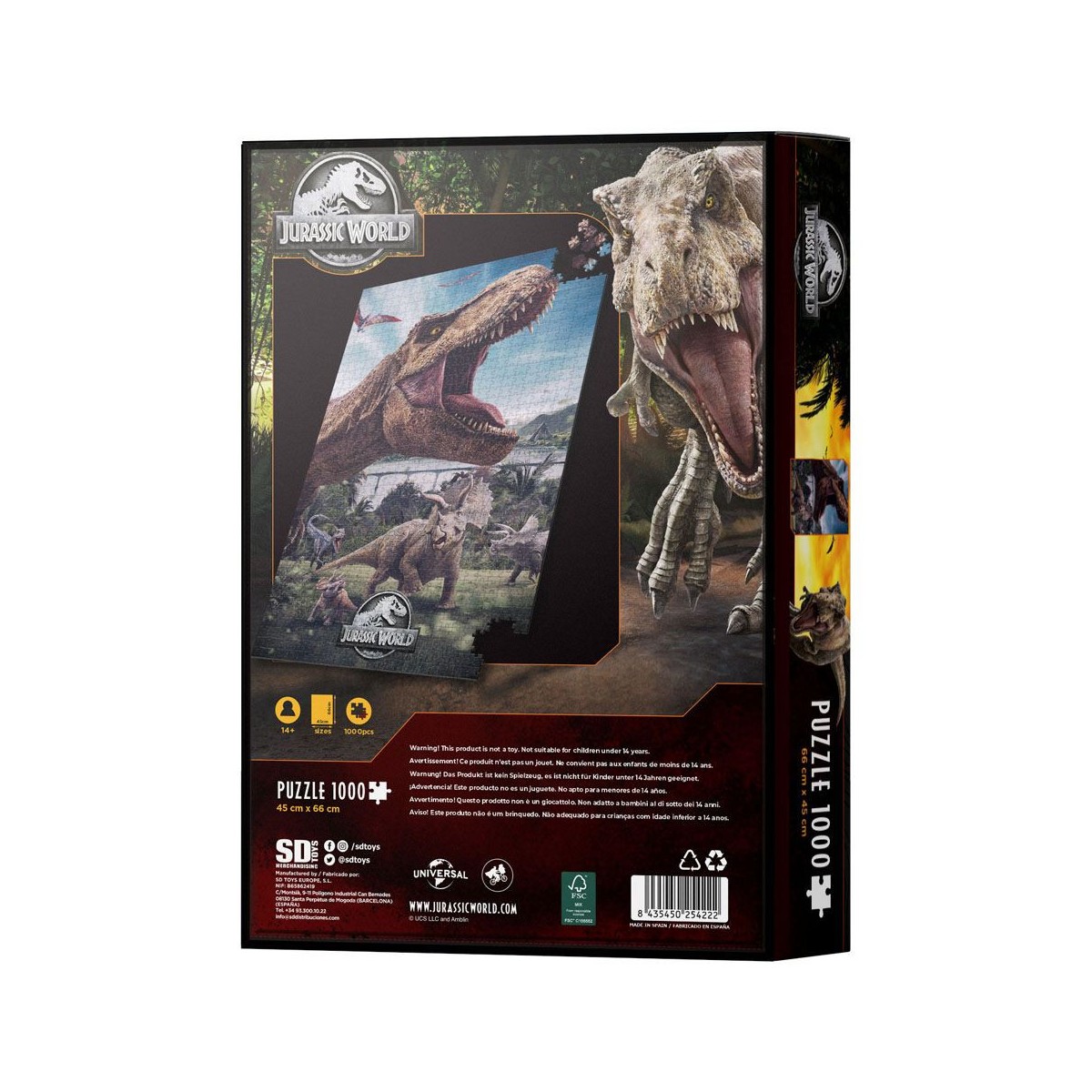 SD Toys - Jurassic World Puzzle - T-Rex 1000 pcs