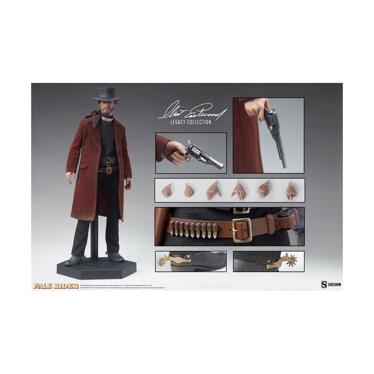 Sideshow - The Preacher - Pale Rider, the lone rider 1/6 figure - Clint Eastwood Legacy Collection