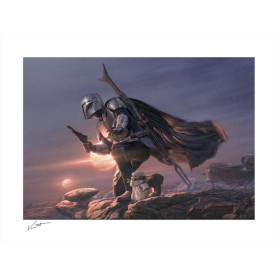 Star wars impression Art Print - Din Djarin & Grogu: A Clan of Two - 46 x 61 cm