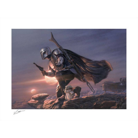 Star wars impression Art Print - Din Djarin & Grogu: A Clan of Two - 46 x 61 cm