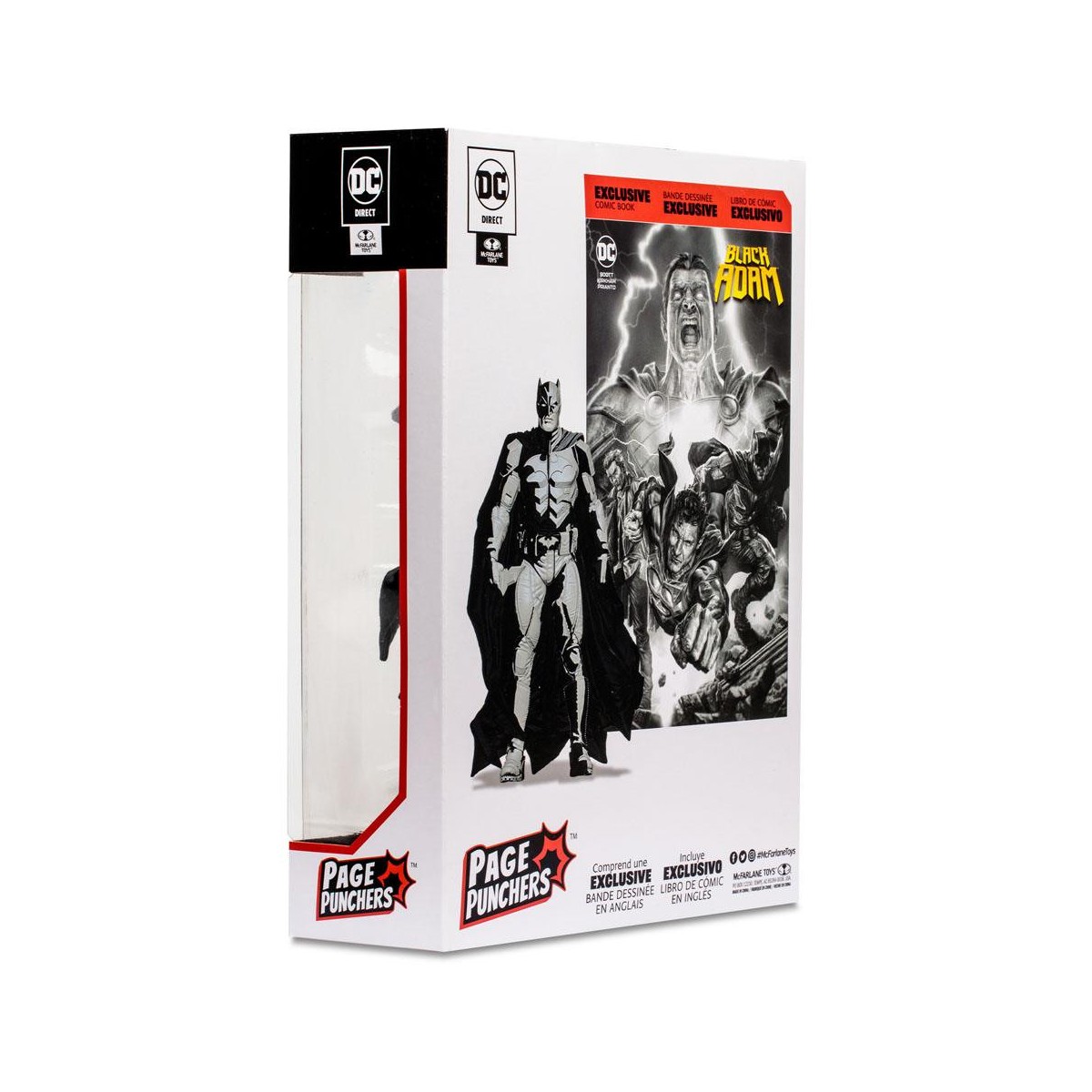 Mc Farlane DC Direct - Page Punchers - Black Adam Batman Art Variant - Gold Label SDCC 2022