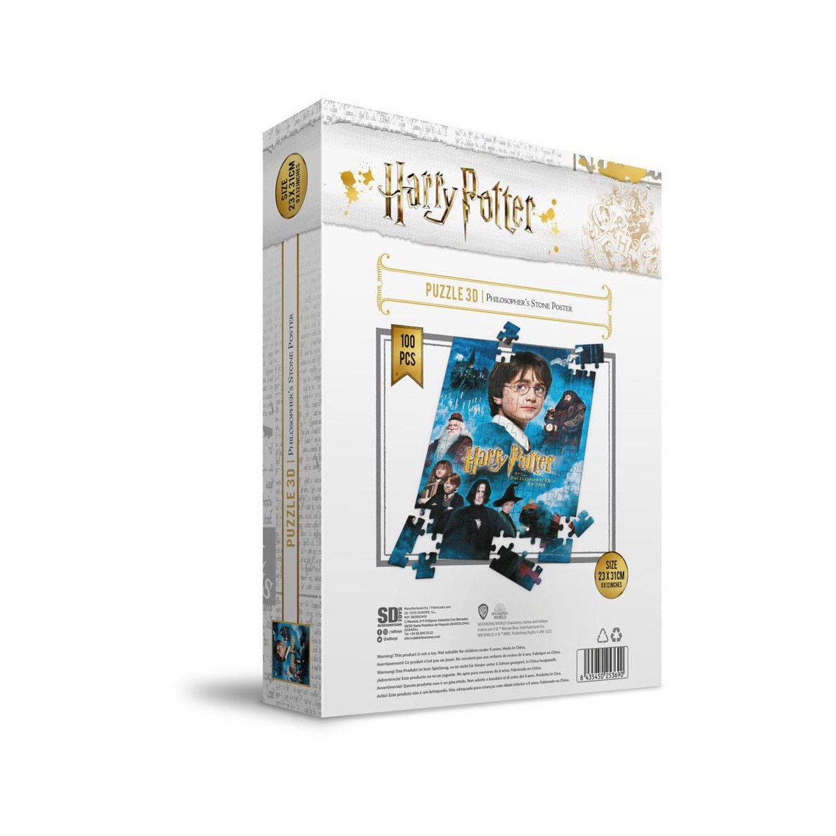 SD Toys - Puzzle HARRY POTTER 3D effect - Philosopher's Stone Poster - 100 pcs