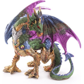Dragon guerrier métallique collection Dark Legends / Vert