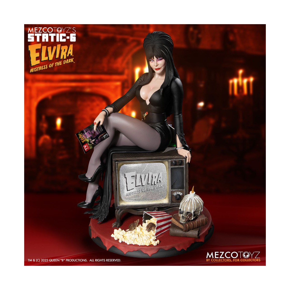Mezco - Static 6 - Elvira mistress of darkness 1/6 statue