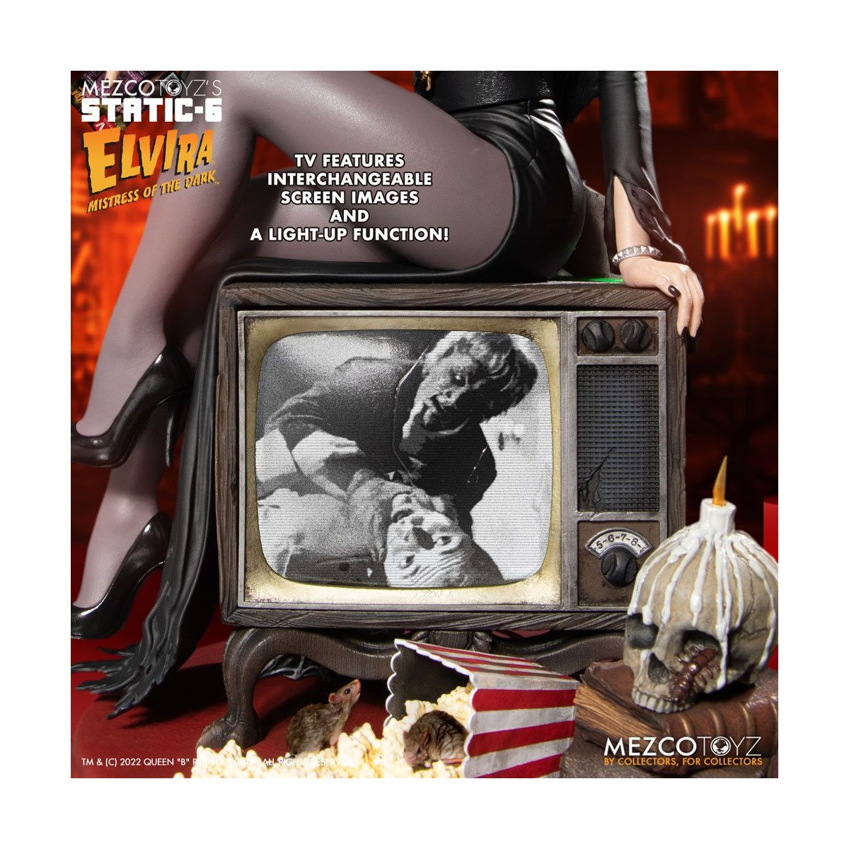 Mezco - Static 6 - Elvira mistress of darkness 1/6 statue