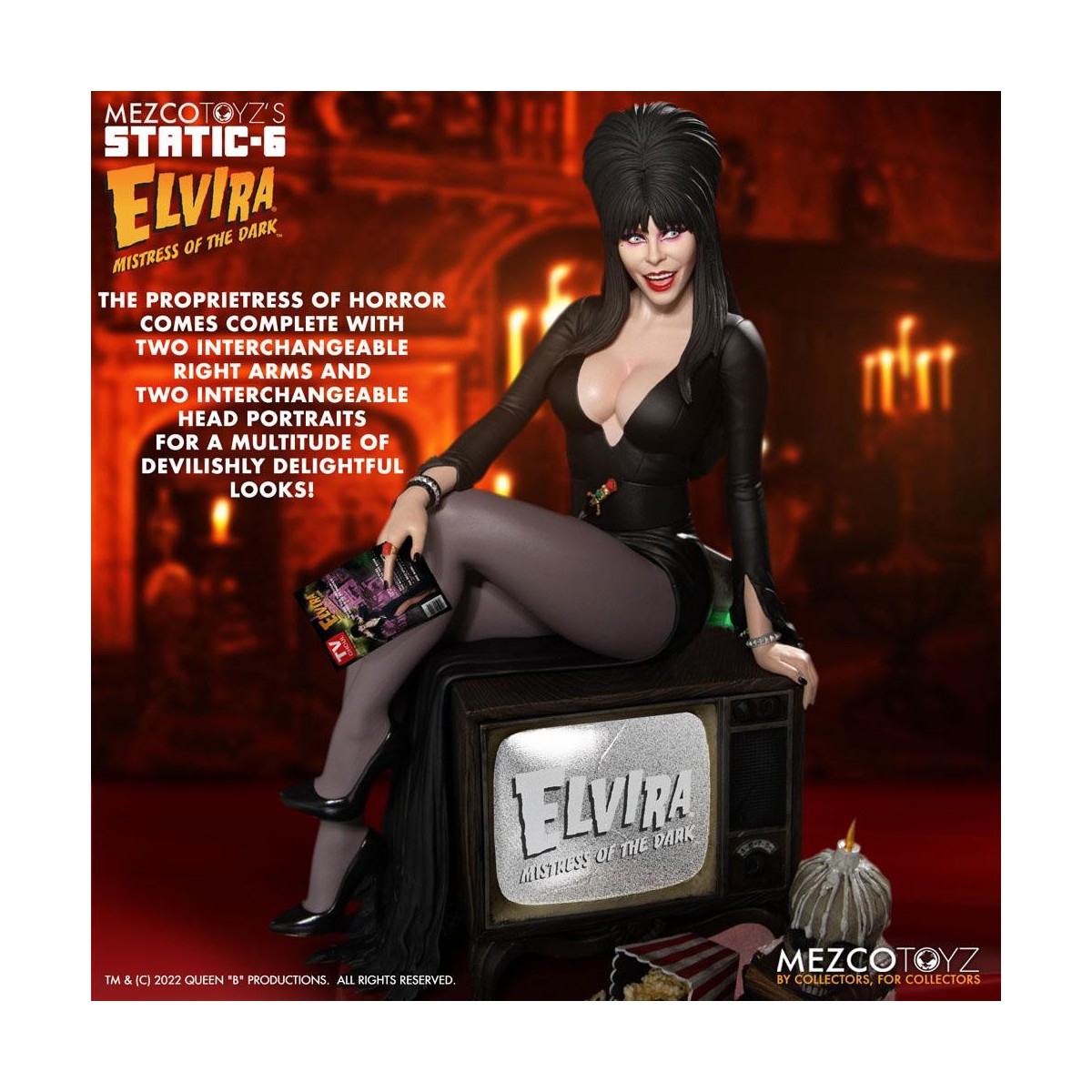 Mezco - Static 6 - Elvira mistress of darkness 1/6 statue