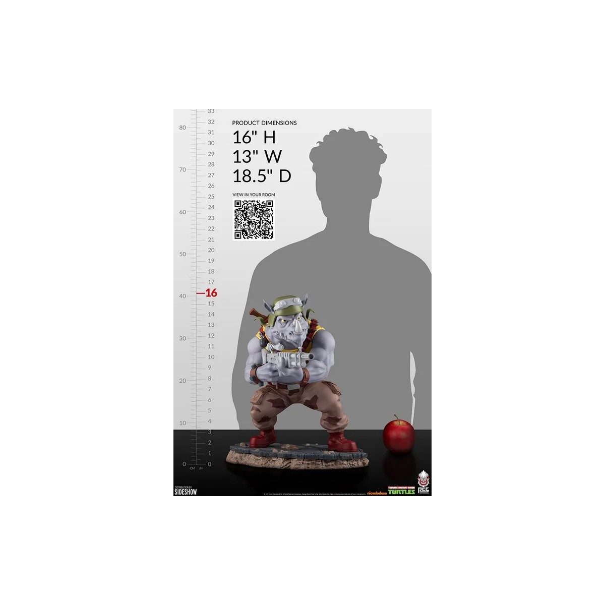 Premium Collectibles Studio PCS - Rocksteady 1/4 Statue - Teenage Mutant Ninja Turtles TMNT