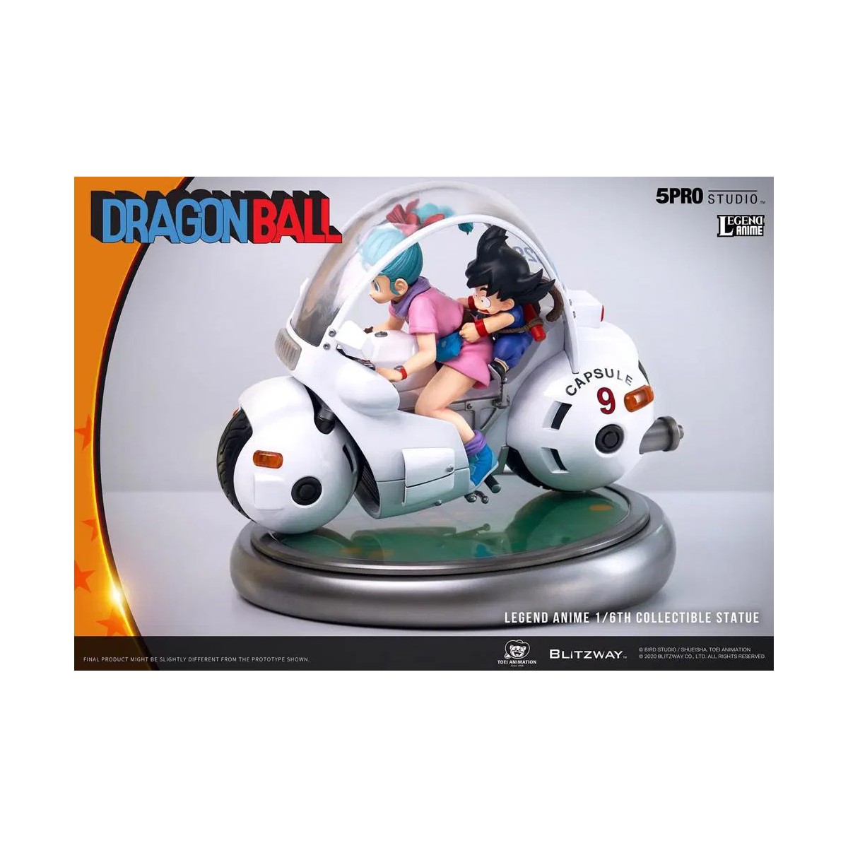 Blitzway X 5Pro Studio - Dragon Ball Bulma's Capsule No.9 Bike statue 1/6