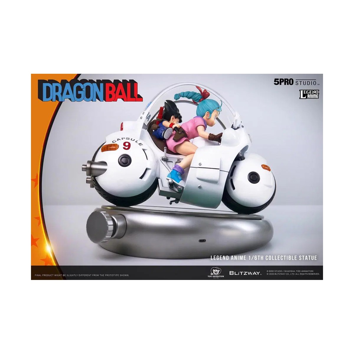Blitzway X 5Pro Studio - Dragon Ball Bulma's Capsule No.9 Bike statue 1/6