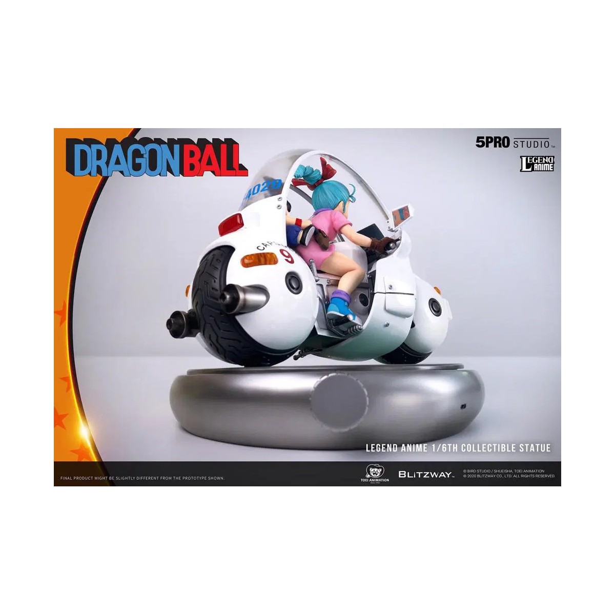 Blitzway X 5Pro Studio - Dragon Ball Bulma's Capsule No.9 Bike statue 1/6