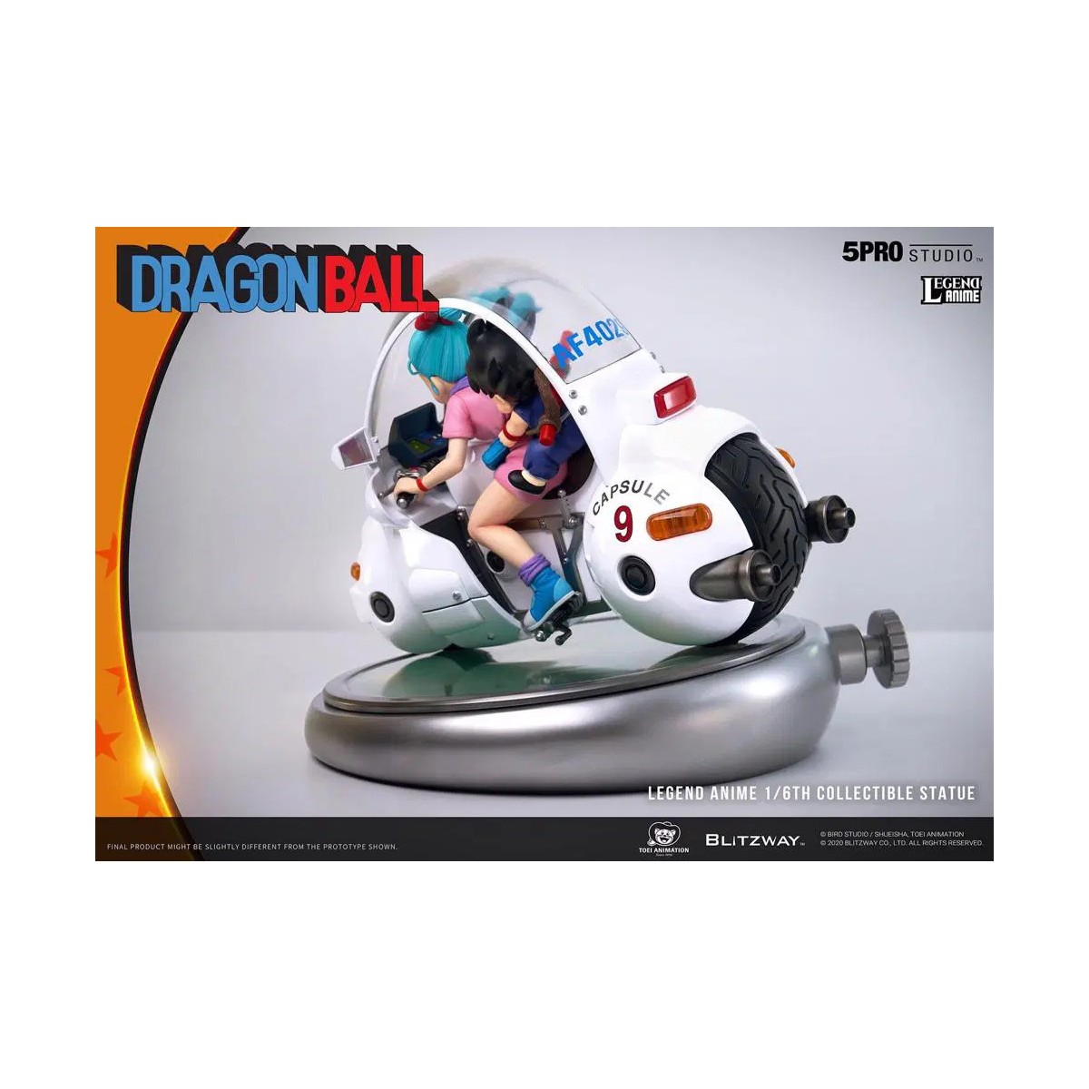 Blitzway X 5Pro Studio - Dragon Ball Bulma's Capsule No.9 Bike statue 1/6