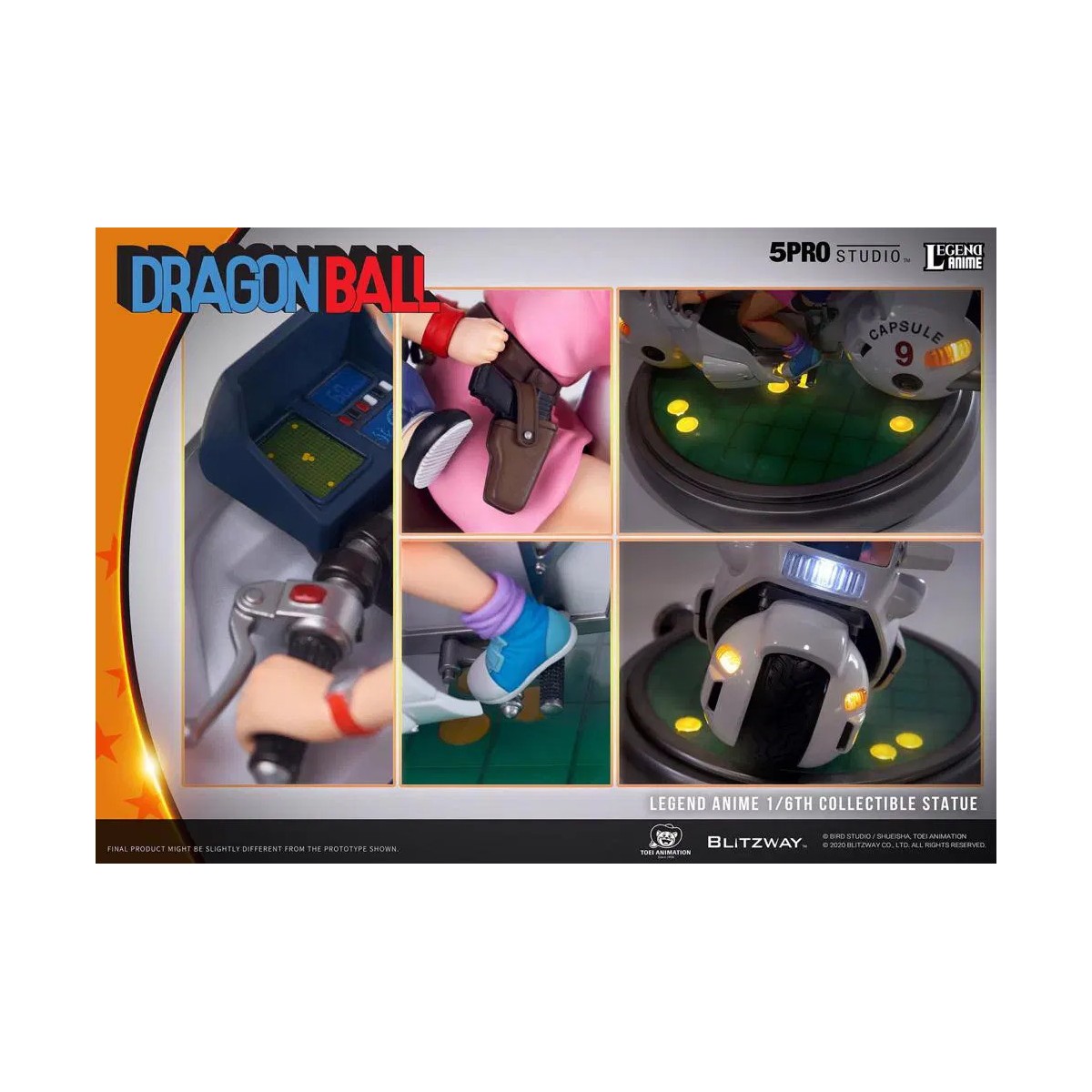 Blitzway X 5Pro Studio - Dragon Ball Bulma's Capsule No.9 Bike statue 1/6