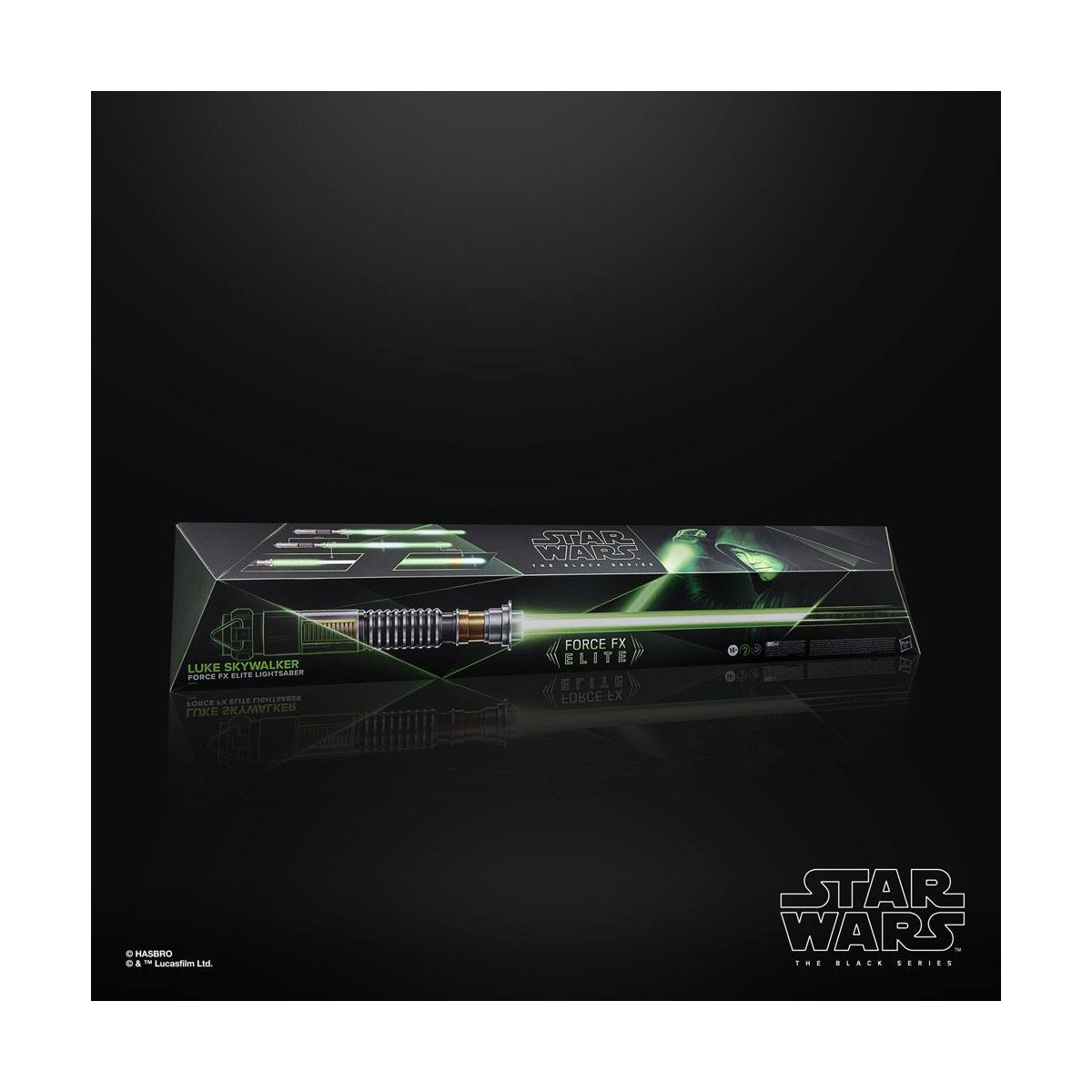 Hasbro - Luke Skywalker Force Fx Lightsaber - Black Serie Replica Elite