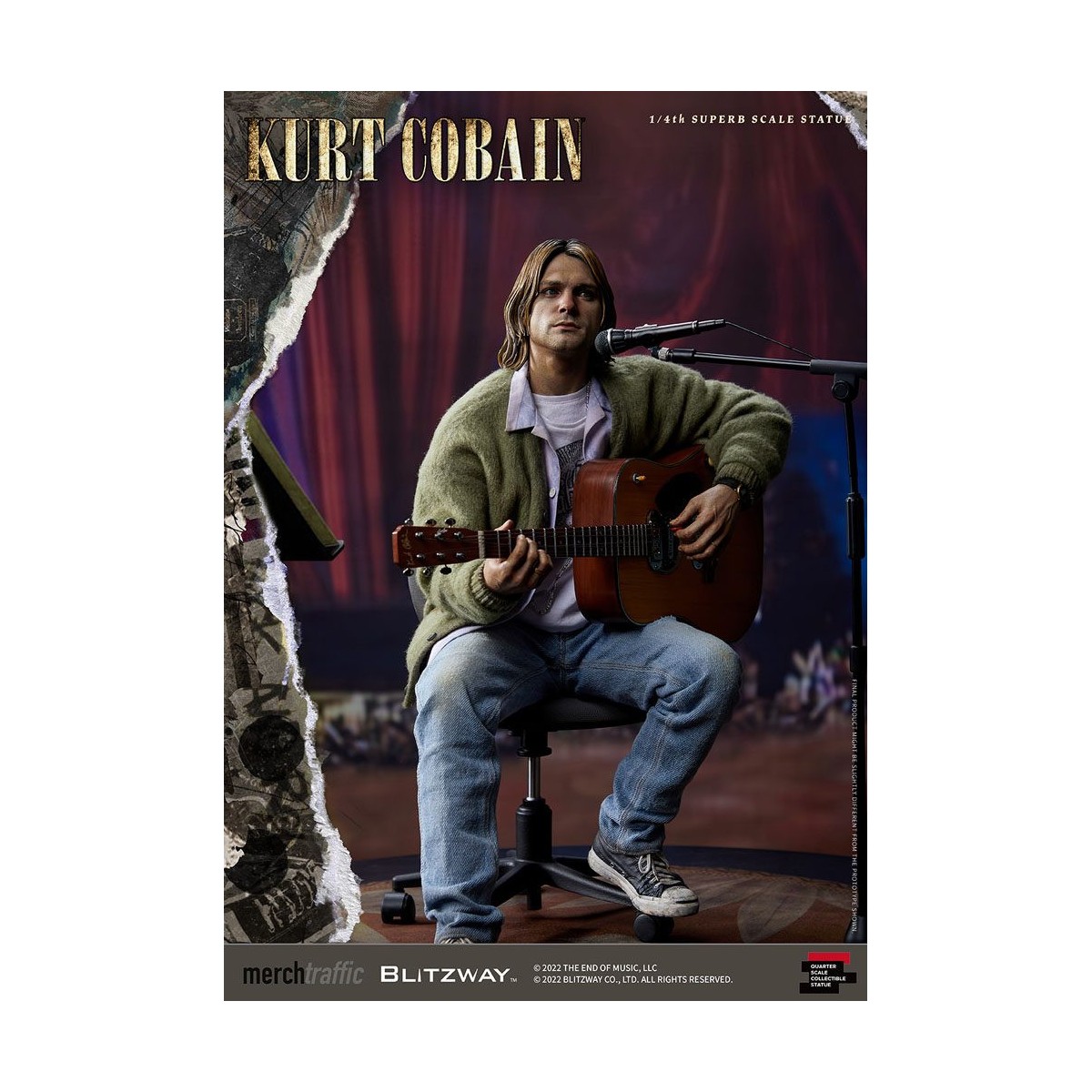 Prime 1 Studio/Blitzway - Kurt Cobain Superb Scale 1/4 Unplugged statuette