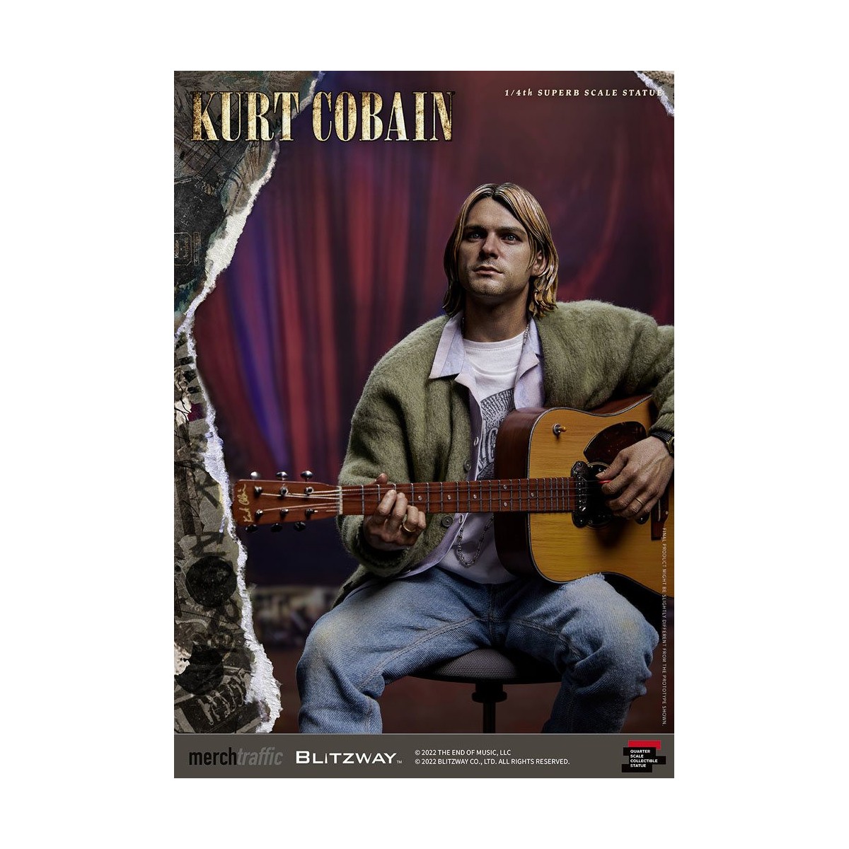 Prime 1 Studio/Blitzway - Kurt Cobain Superb Scale 1/4 Unplugged statuette