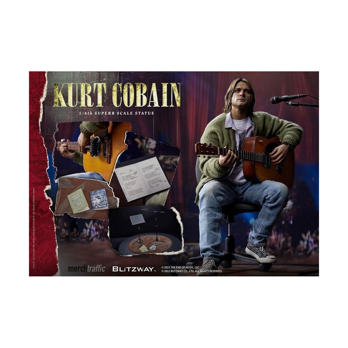 Prime 1 Studio/Blitzway - Kurt Cobain Superb Scale 1/4 Unplugged statuette