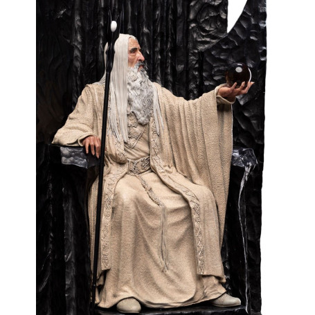 Weta - The Lord of the Rings - Saruman the White on Throne statue 1/6