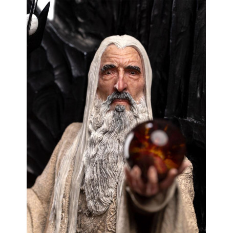 Weta - The Lord of the Rings - Saruman the White on Throne statue 1/6