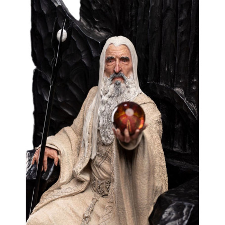 Weta - The Lord of the Rings - Saruman the White on Throne statue 1/6