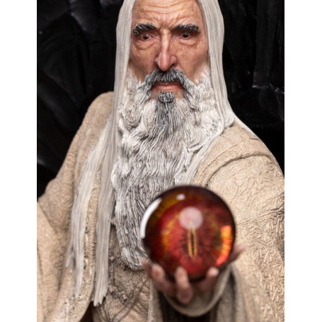 Weta - The Lord of the Rings - Saruman the White on Throne statue 1/6
