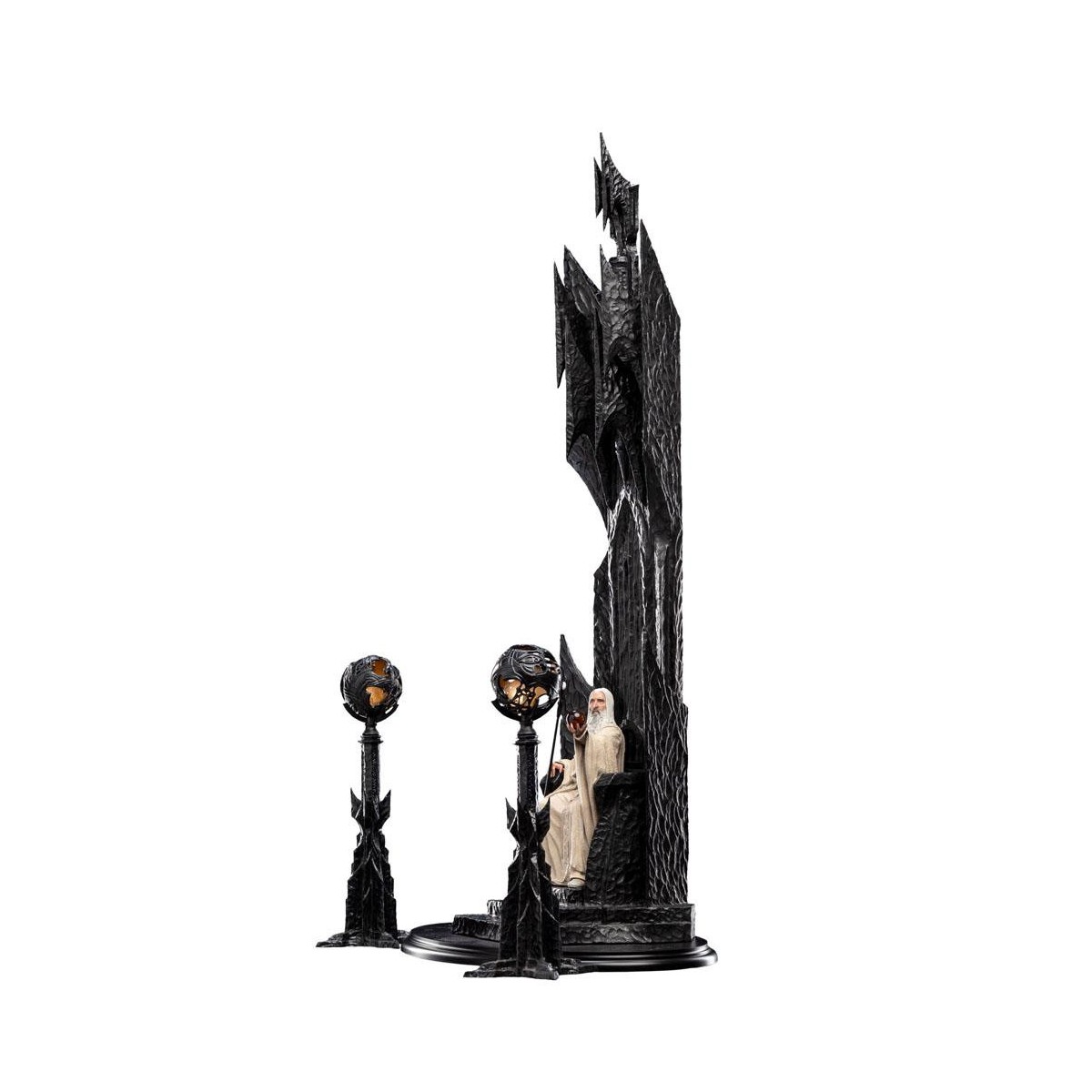 Weta - The Lord of the Rings - Saruman the White on Throne statue 1/6