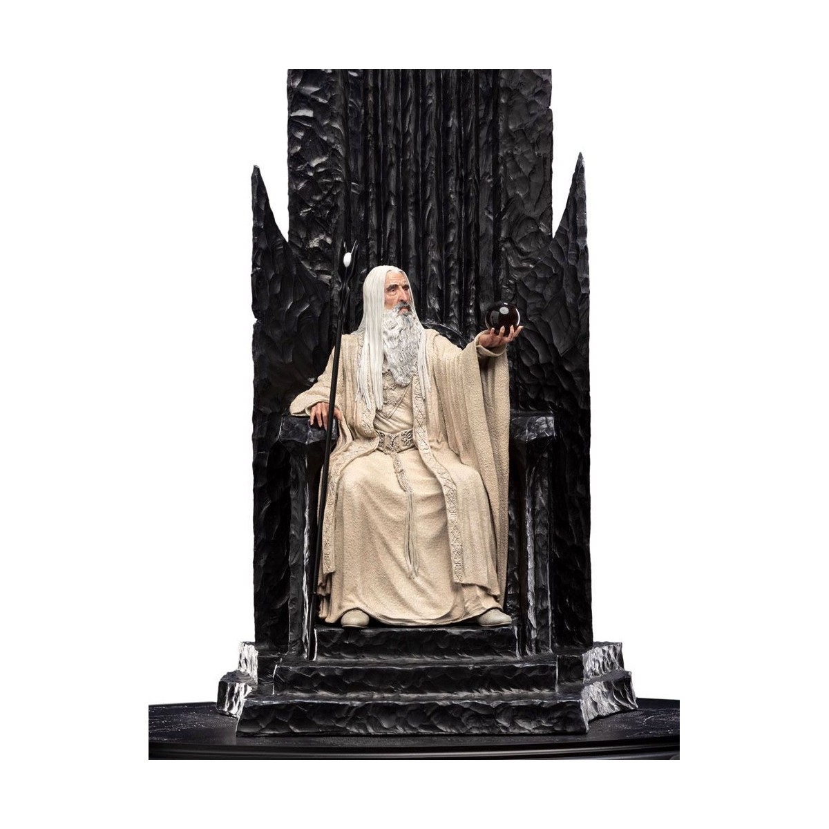 Weta - The Lord of the Rings - Saruman the White on Throne statue 1/6