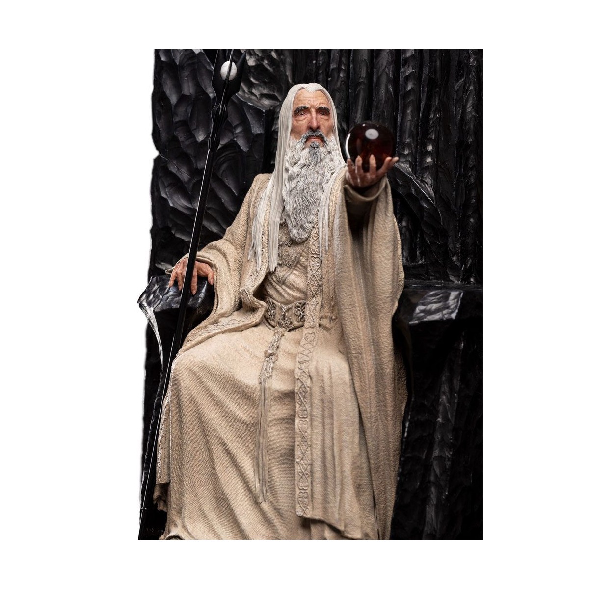 Weta - The Lord of the Rings - Saruman the White on Throne statue 1/6