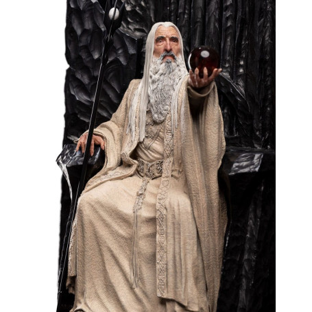 Weta - The Lord of the Rings - Saruman the White on Throne statue 1/6