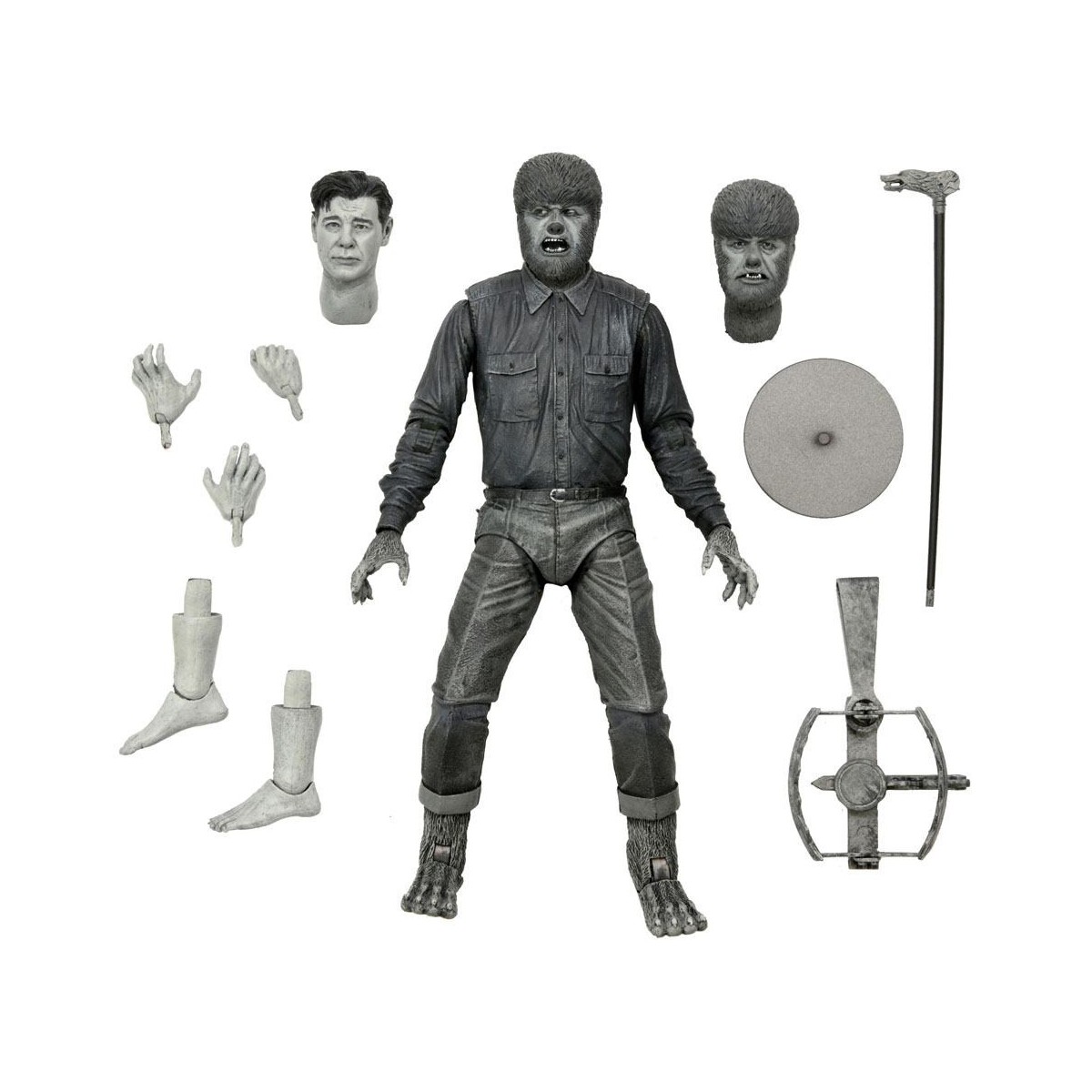 NECA - Ultimate The Wolf Man Black & White Version - Universal Monsters