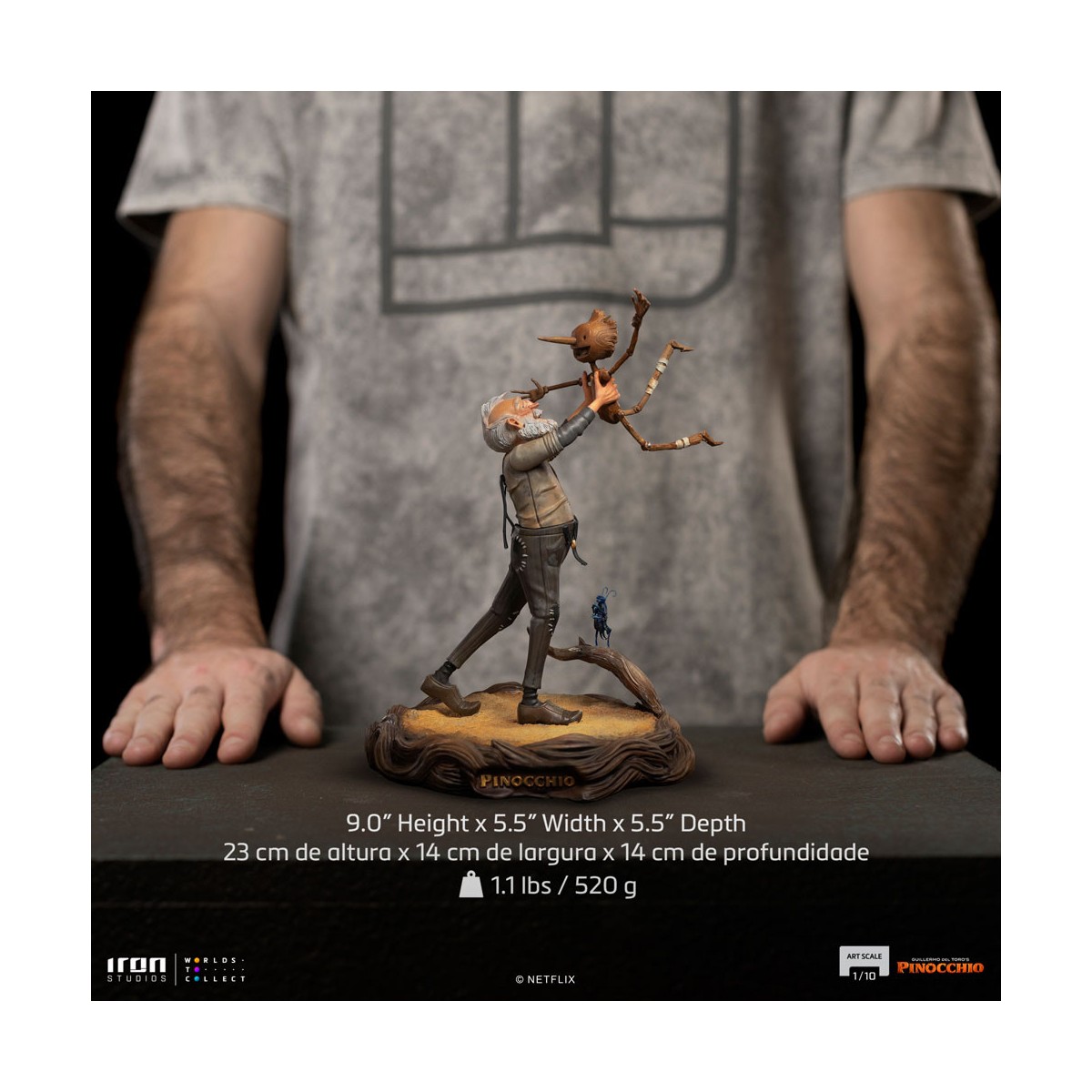 Iron Studios - Gepeto & Pinocchio BDS Art Scale 1/10 - Guillermo del Toro's Pinocchio