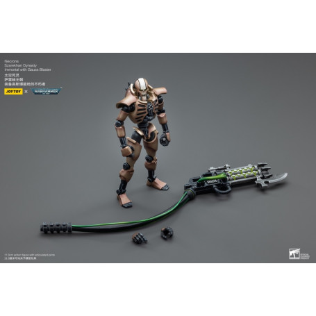 JoyToy Necrons - Necrons Szarekhan Dynasty Immortal with Gauss Blaster1/18 - Warhammer 40K